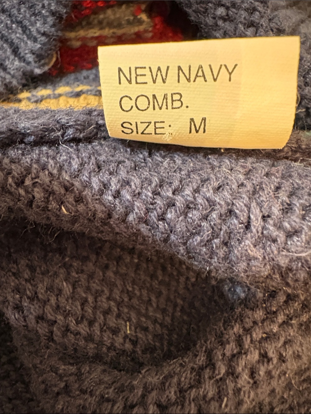 Vintage Northern Isles Navy Crewneck Sweater with Apple Barn and Quilt Motifs - Picture 14 of 14